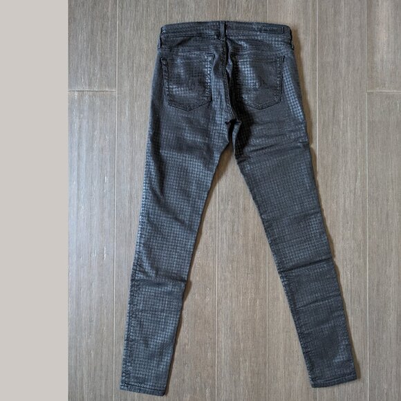 AG Jeans, The Legging Super Skinny, SUPER RARE Black Houndstooth, Size 27 - Picture 3 of 10